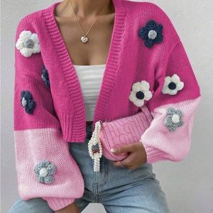 🌸CROPPED FLOWER SHRUG🌸